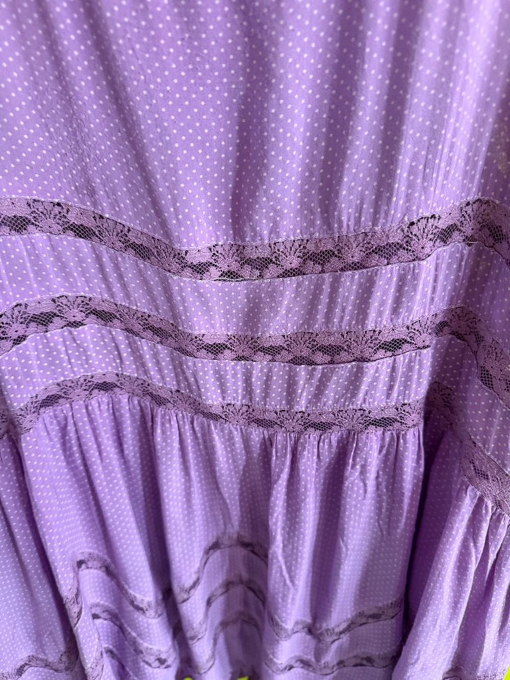 Lavender Scoop-Neck Tank Dress with Lace Trim - Picture 4 of 6